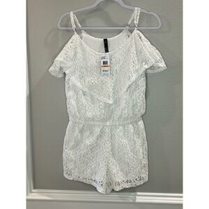 Jessica Simpson NWT White Norah Lace Romper Juniors Size S